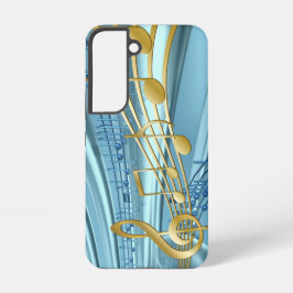 Trendy Baby Blue Musical Notes Samsung Galaxy Hülle