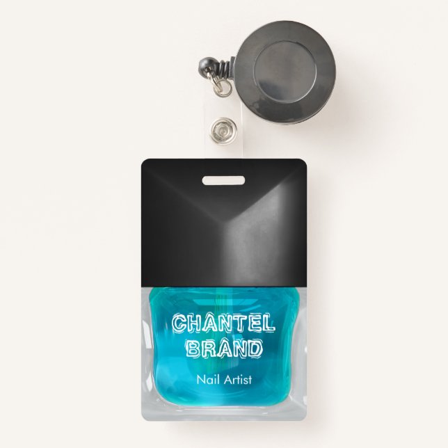 Trendy Baby Blue Nail politique Salon Ausweis (Vorderseite mit Rechteck)