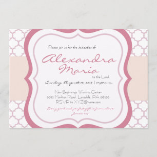 Trendy Baby Dedication Christening Einladung