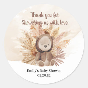 Trendy Baby mit braunem Sweatshirt Baby Runder Aufkleber