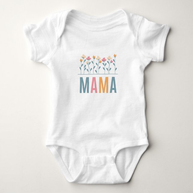 Trendy Baby Romper für den kleinen Mama-Flowe der  Baby Strampler (Vorderseite)