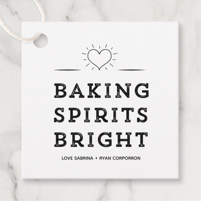 Trendy Baking Spirituosen Bright Cookie Exchange T Geschenkanhänger (Vorderseite)