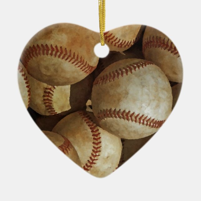 Trendy Baseball Artwork Keramik Ornament (Vorne)