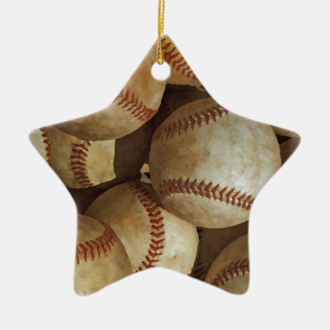 Trendy Baseball Artwork Keramik Ornament (Vorne)