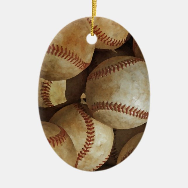 Trendy Baseball Artwork Keramik Ornament (Vorne)
