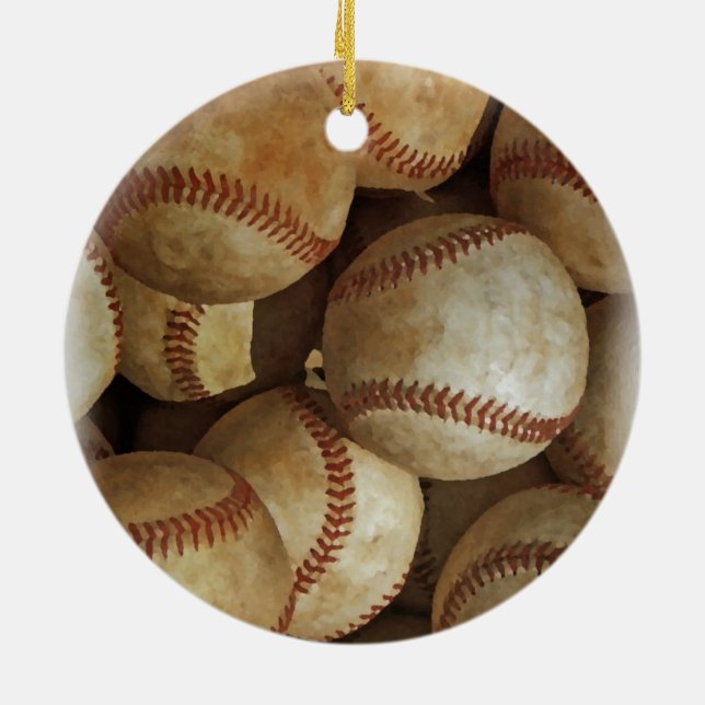 Trendy Baseball Artwork Weihnachtsschmuck (Hinten)