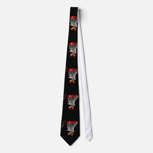 Trendy Basketball Customize Neck Tie Krawatte (Vorderseite)
