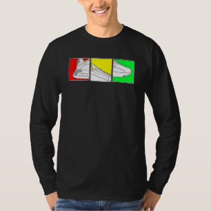Trendy Basketballschuhe mit Rasta Colors Kurz Sl T-Shirt