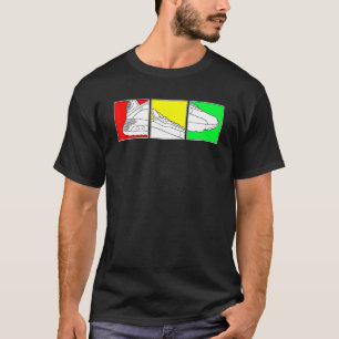 Trendy Basketballschuhe mit Rasta Colors Kurz Sl T-Shirt