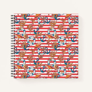 Trendy Beach Pattern Notizbuch