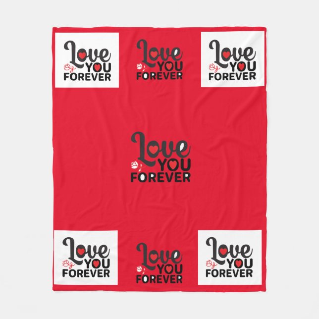 Trendy Beautiful Red Valentine's Blanket. Fleecedecke (Vorderseite)