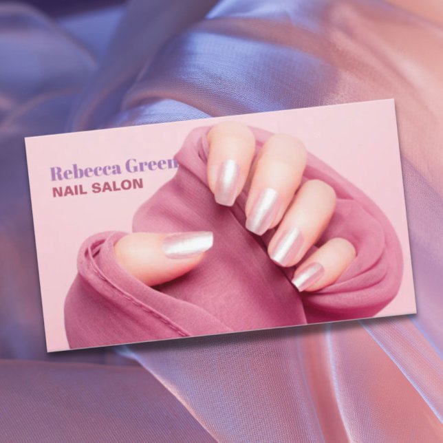 Trendy Beauty Manicurist Nagelnail Salon Visitenkarte (Trendy beauty manicurist nail artist nail salon business card)