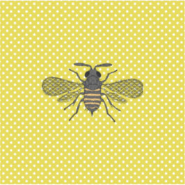 Trendy BEE Yellow Punkt Muster Geschenkdekor NEU Aufkleber