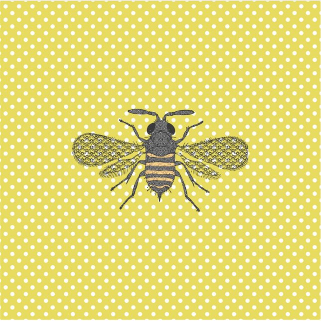 Trendy BEE Yellow Punkt Muster Geschenkdekor NEU Aufkleber (Vorderseite)
