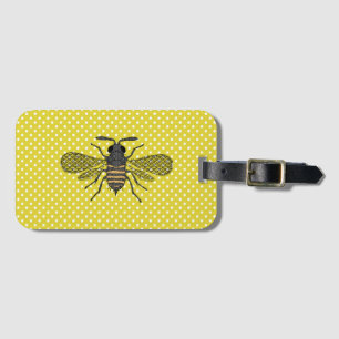 Trendy BEE Yellow Punkt Muster Geschenkdekor NEU Gepäckanhänger
