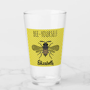 Trendy BEE YOURSELF Yellow Punkt DECOR Glas