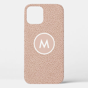 Trendy Beige Monogram mit Terracotta Boho Brown Case-Mate iPhone Hülle