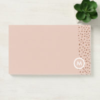 Trendy Beige Monogram mit Terracotta Boho Brown