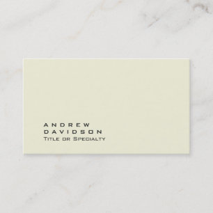 Trendy Beige Schlicht Stylish Business Card Visitenkarte