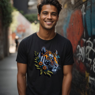 Trendy Bengalisch Tiger Head Design Realistisch Bi T-Shirt