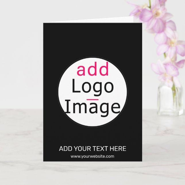 Trendy beruflich chic extravagant schwarz custom karte (Orchidee)