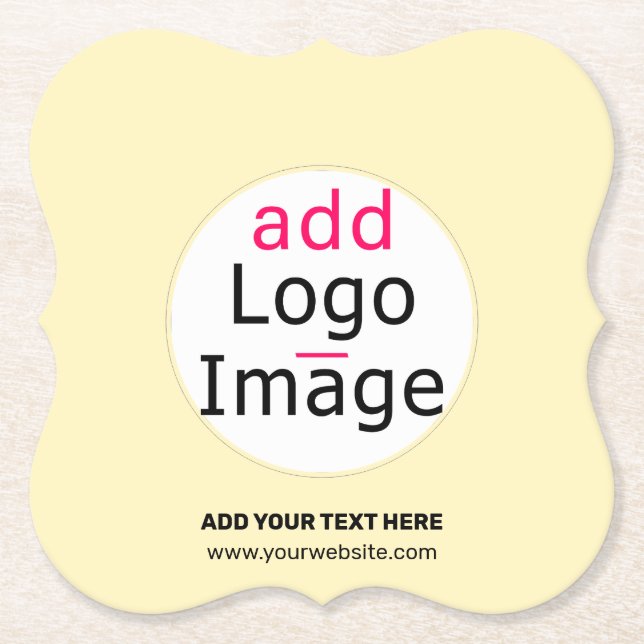 Trendy berufliche Logo Light Vanille Untersetzer (Vorderseite)