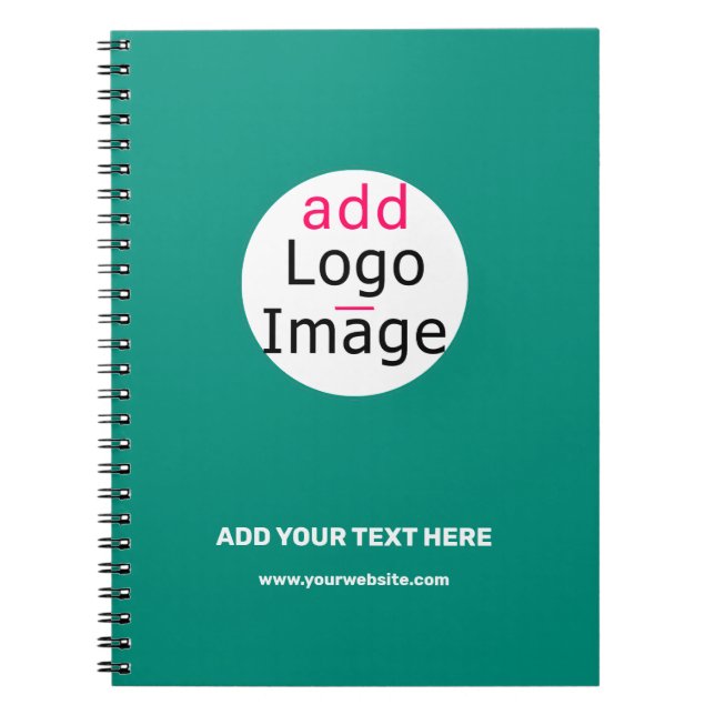 Trendy berufliche Marke smaragdgrün Notizblock (Vorderseite)