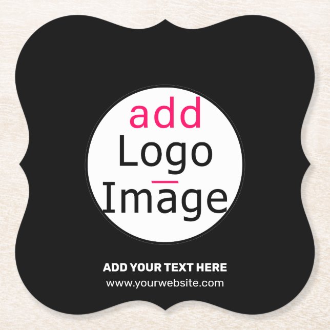 Trendy berufliches, modernes, anpassbares Logo sch Untersetzer (Vorderseite)