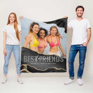 Trendy Best Friends Forever Foto Fleecedecke