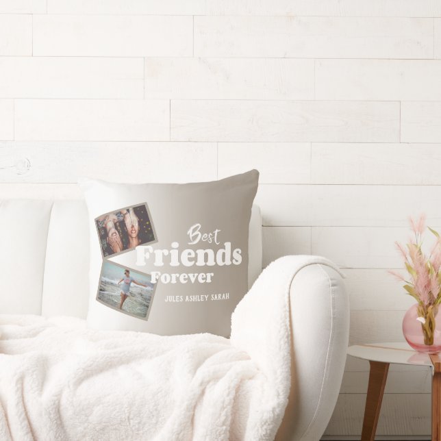 Trendy Best Friends Forever Foto Throw Kissen (Liege)