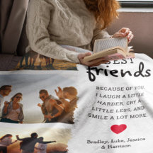 Trendy Best Friends Foto Collage & Quote