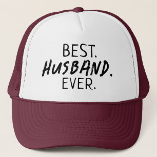 TRENDY BEST HUSBAND JE BLACK TYPOGRAPHY TRUCKERKAPPE