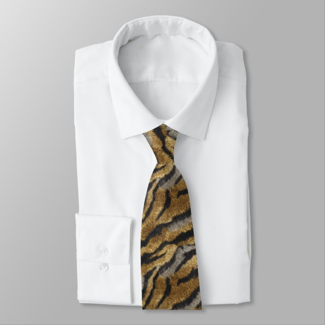Trendy Best Man Tiger Skin Krawatte (Gebunden)