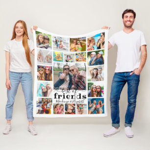 Trendy BEST OF FRIENDS Script 19 Foto Collage Fleecedecke