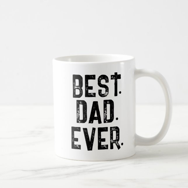 TRENDY BEST VATER JE WHITE TYPOGRAPHY KAFFEETASSE (Rechts)