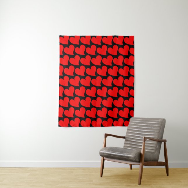 TRENDY BIG RED HEART ROMANTIC VALENTINE WANDTEPPICH (Beispiel)
