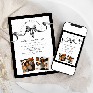 Trendy bindet ihre zwanzigjährige Geburtstagsparty Einladung