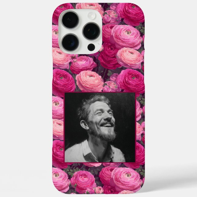 Trendy Birthday Party Ranunculus Floral Custom  Case-Mate iPhone Hülle (Rückseite)