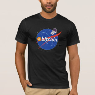 Trendy Bitcoin Astronaut Space Crypto T-Shirt