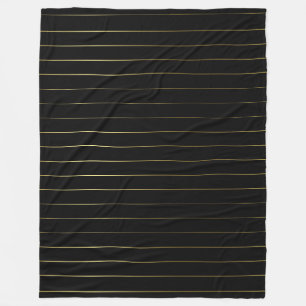 Trendy Black and Gold gestreift Elegantes Design Fleecedecke