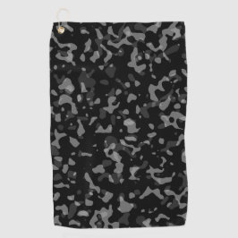 Trendy Black and Gray Camouflage Pattern Golfhandtuch