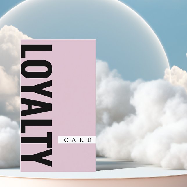 Trendy Black and Pink Loyalty Card Visitenkarte (Von Creator hochgeladen)