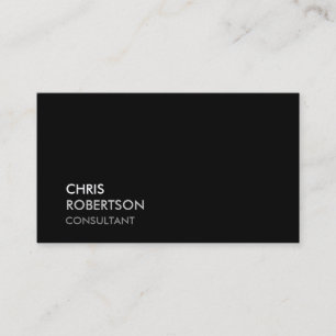 Trendy Black Attractive Business Card Visitenkarte