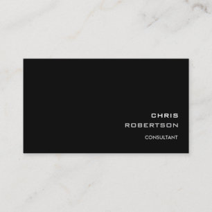 Trendy Black Attractive Business Card Visitenkarte