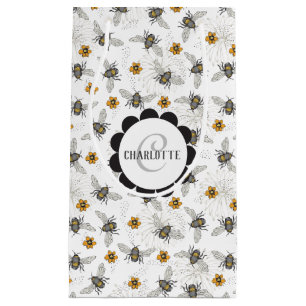 Trendy Black Buzzing Honeybee für Frühjahr und Som Kleine Geschenktüte