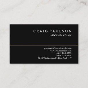 Trendy Black Consultant Business Card Visitenkarte