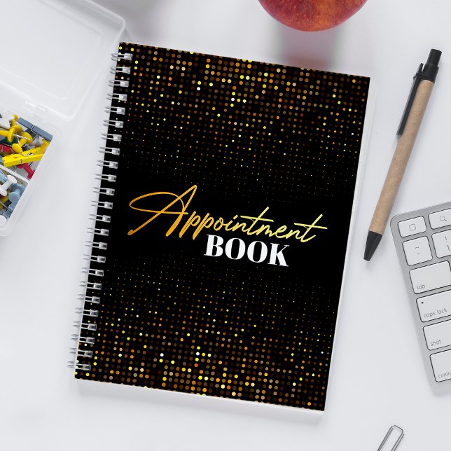 Trendy Black & Gold Hair Stylist Terminkalender Planer (Von Creator hochgeladen)