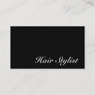Trendy Black Gray Hair Stylist Business Card Visitenkarte