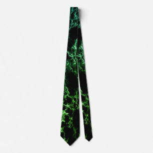 Trendy Black & Green Neon Marble Stone - Einzigart Krawatte