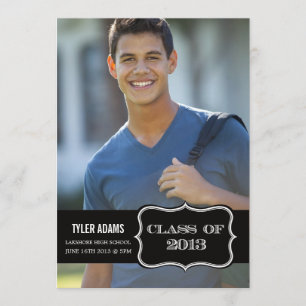 Trendy Black Label Class of 2013 Abschluss Card Ankündigung